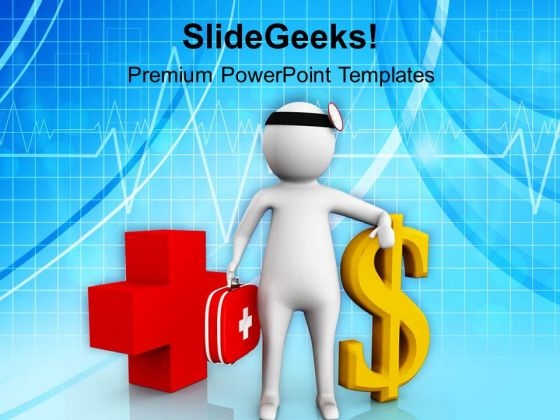 3d Doctor With Dollar Sign PowerPoint Templates Ppt Backgrounds For Slides 0813