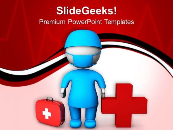 3d Doctor With Medical Symbol PowerPoint Templates Ppt Backgrounds For Slides 0713