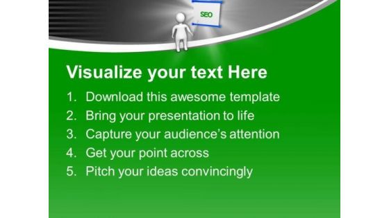 3d Figure Explains Seo Concept PowerPoint Templates Ppt Backgrounds For Slides 0713