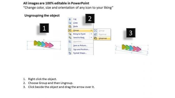 3d Graphical Navigation Arrows 5 Stages Online Flow Chart Creator PowerPoint Templates
