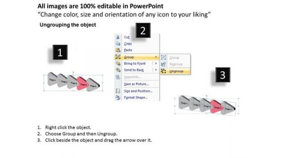 3d Graphical Navigation Arrows 5 Stages Ppt Flow Chart Business Plan PowerPoint Slides
