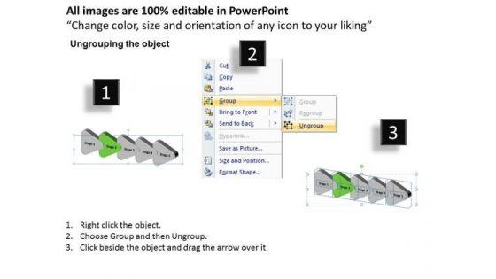 3d Graphical Navigation Arrows 5 Stages Ppt Flow Chart Project PowerPoint Templates