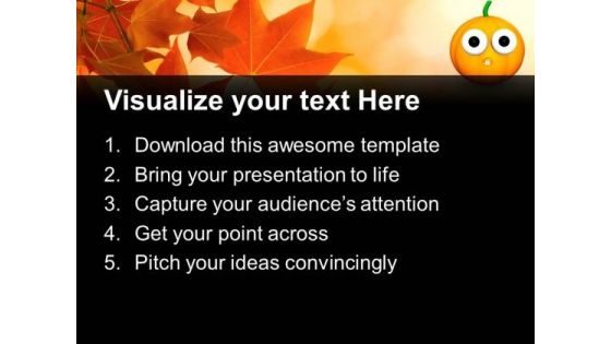 3d Halloween Pumpkin Character Festival PowerPoint Templates And PowerPoint Themes 1012