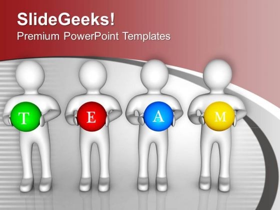 3d Human With Word Team PowerPoint Templates Ppt Backgrounds For Slides 0713