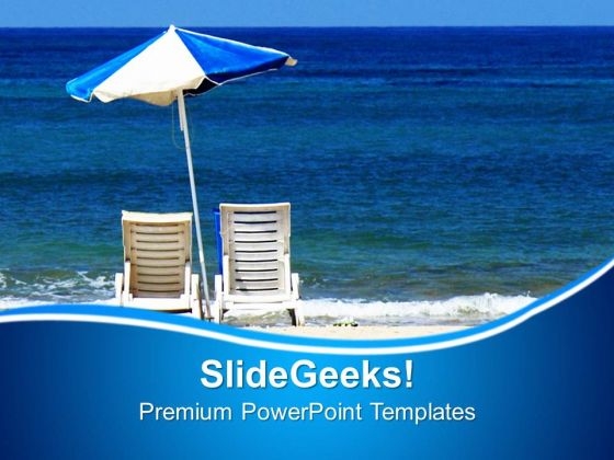 3d Illustration Of Beach Beauty PowerPoint Templates Ppt Backgrounds For Slides 0213