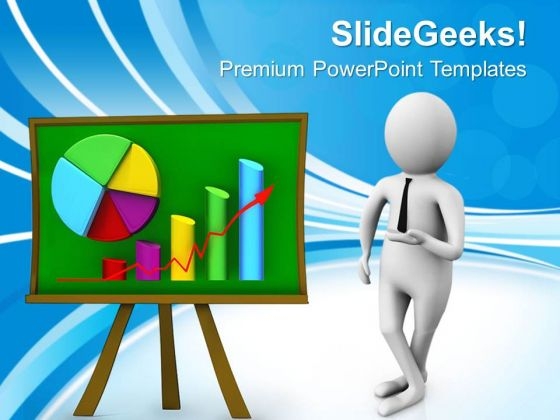 3d Illustration Of Business Progress Report PowerPoint Templates Ppt Backgrounds For Slides 0713