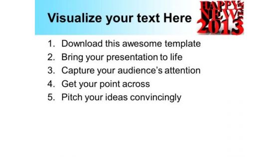3d Illustration Of New Year Business PowerPoint Templates Ppt Backgrounds For Slides 1212