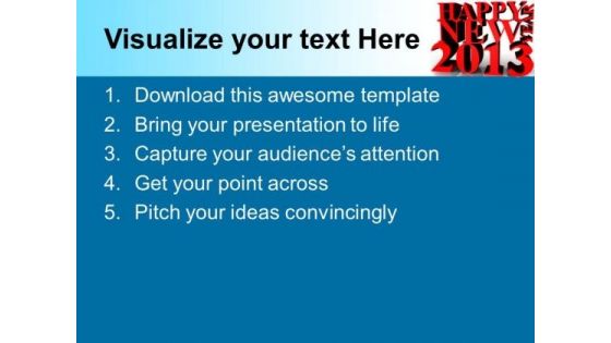 3d Illustration Of New Year Business PowerPoint Templates Ppt Backgrounds For Slides 1212