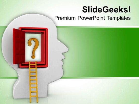 3d Illustration Of Open Mind PowerPoint Templates Ppt Backgrounds For Slides 0813