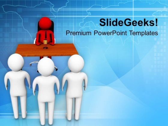3d Image Of A Manager With His Team PowerPoint Templates Ppt Backgrounds For Slides 0713
