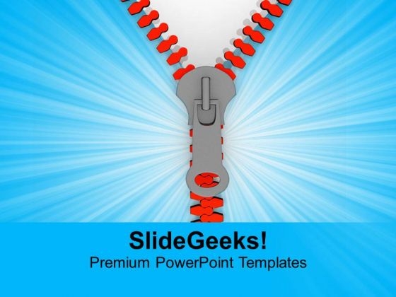 3d Image Of A Zip PowerPoint Templates Ppt Backgrounds For Slides 0813
