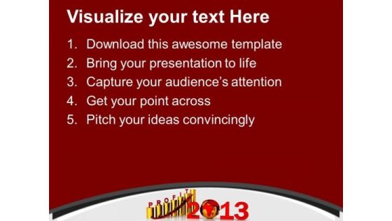 3d Image Of High Business Profit Year PowerPoint Templates Ppt Backgrounds For Slides 0113