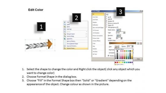3d Inclined Arrow Describing 6 Stages Flow Chart Creator Online PowerPoint Templates