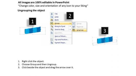 3d Interconnected Puzzle Illustrating 4 Stages Flowchart Programs PowerPoint Templates