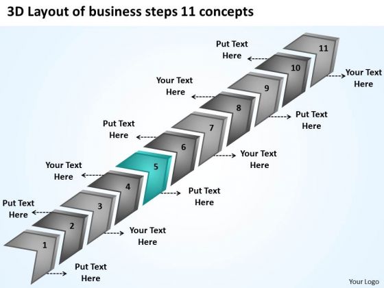 3d Layout Of Business Steps 11 Concept 30 60 90 Day Plan PowerPoint Slides