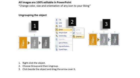 3d Linear Flow Communication Process Diagram Boutique Business Plan PowerPoint Templates