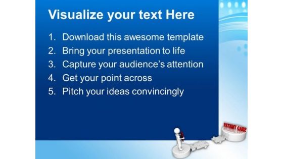 3d Man And Puzzle With Word Patient Care Medical PowerPoint Templates And PowerPoint Themes 1012