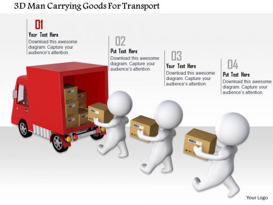 3d Man Carrying Goods For Transport