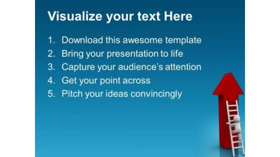 3d Man On Ladder Of Success PowerPoint Templates Ppt Backgrounds For Slides 0813