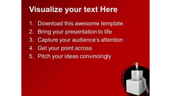 3d Man On Top Of The Boxes PowerPoint Templates Ppt Backgrounds For Slides 0713
