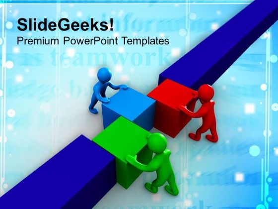 3d Man Teamwork Business Strategy PowerPoint Templates Ppt Backgrounds For Slides 0413