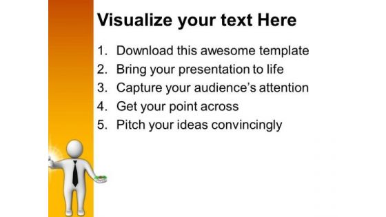 3d Man Thumbs Up With Strong Link Chains PowerPoint Templates PowerPoint Themes 1012