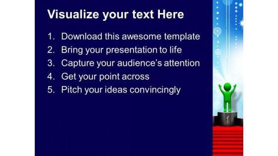 3d Man Winning People PowerPoint Templates And PowerPoint Themes 0812