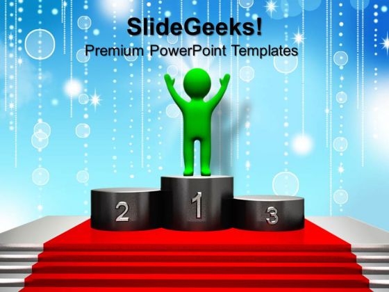 3d Man Winning People PowerPoint Templates And PowerPoint Themes 0812
