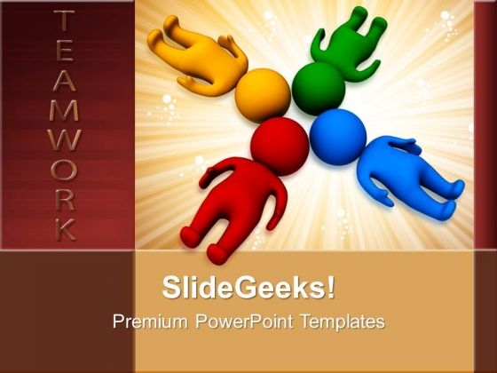 3d Man With Heads Together Teamwork PowerPoint Templates And PowerPoint Themes 0712