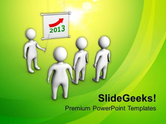 3d Men Discussing New Year Growth Business PowerPoint Templates Ppt Backgrounds For Slides 1212