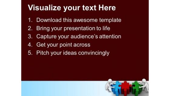 3d Men Forming Puzzle Business Team PowerPoint Templates And PowerPoint Themes 1012