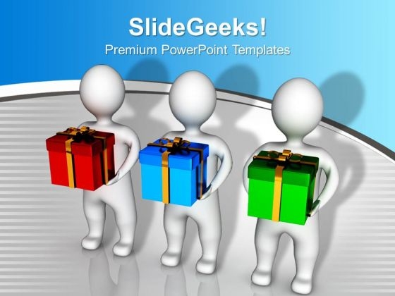 3d Men Holding Gift Box Festival PowerPoint Templates Ppt Backgrounds For Slides 1212