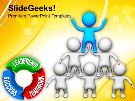 3d Men In Pyramid Teamwork PowerPoint Templates Ppt Backgrounds For Slides 0713