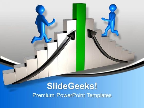 3d Men Running To Achieve Success Business PowerPoint Templates Ppt Backgrounds For Slides 0113