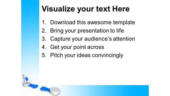 3d Men With Blue Puzzle Business PowerPoint Templates And PowerPoint Themes 1112