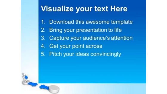 3d Men With Blue Puzzle Business PowerPoint Templates And PowerPoint Themes 1112