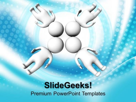 3d Men With Joining Heads PowerPoint Templates And PowerPoint Themes 0912