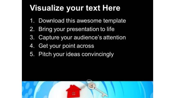 3d Men With Red House Key Real Estate PowerPoint Templates Ppt Backgrounds For Slides 1212