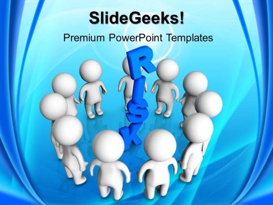 3d People Around Risk Business PowerPoint Templates And PowerPoint Themes 0912