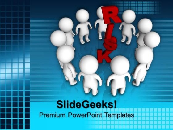 3d People Around Risk Leadership PowerPoint Templates And PowerPoint Themes 1012