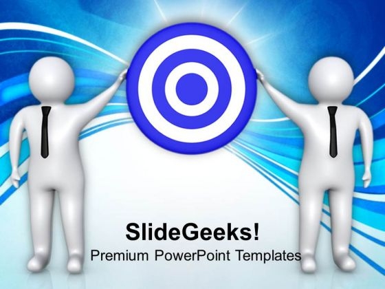 3d People With Target Teamwork Concept PowerPoint Templates Ppt Backgrounds For Slides 0713