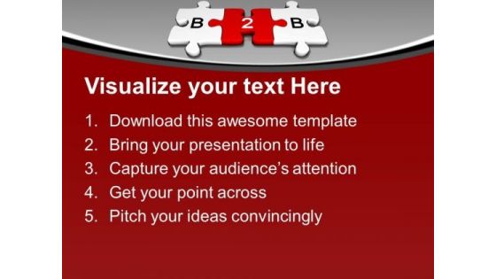 3d Puzzle Pieces Forming B2b Business Concept PowerPoint Templates Ppt Backgrounds For Slides 1212