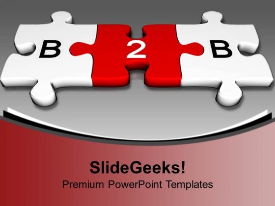 3d Puzzle Pieces Forming B2b Business Concept PowerPoint Templates Ppt Backgrounds For Slides 1212