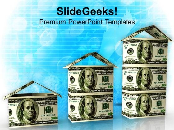 3d Render Real Estate Marketing Concept PowerPoint Templates Ppt Backgrounds For Slides 0213