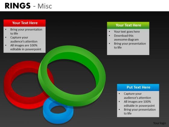 3d Rings Step Diagrams PowerPoint Templates And Editable Ppt Slides