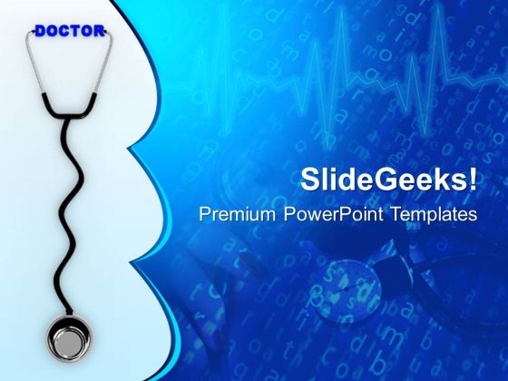 3d Stethoscope With Doctor PowerPoint Templates Ppt Backgrounds For Slides 0813
