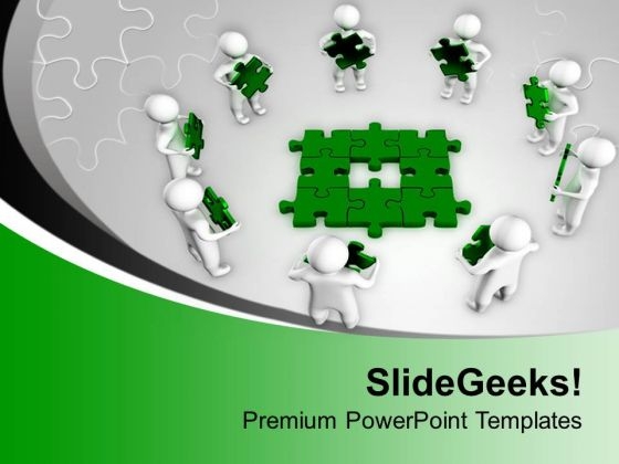 3d Team Found Solution Teamwork Concept PowerPoint Templates Ppt Backgrounds For Slides 0113