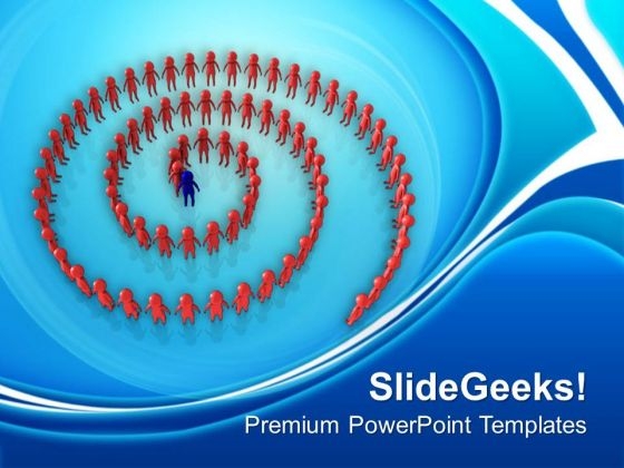 3d Team In Circle Business Concept PowerPoint Templates Ppt Backgrounds For Slides 0413