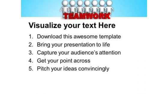 3d Team Woth Word Teamwork PowerPoint Templates Ppt Backgrounds For Slides 0713