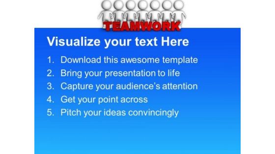 3d Team Woth Word Teamwork PowerPoint Templates Ppt Backgrounds For Slides 0713